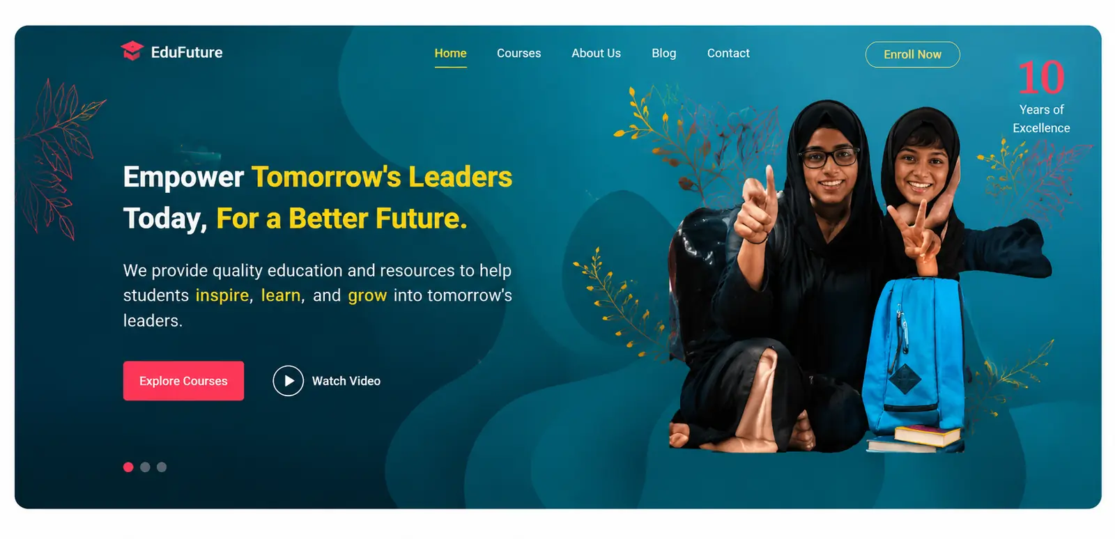 event registration website template